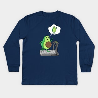 Gym avocado Kids Long Sleeve T-Shirt